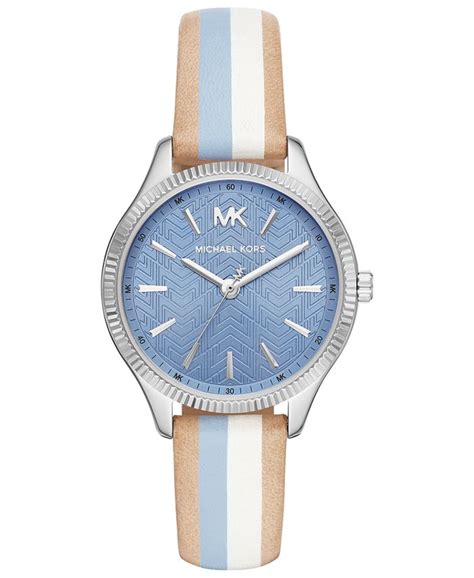 Michael Kors Women's Lexington Striped Leather Strap 36mm